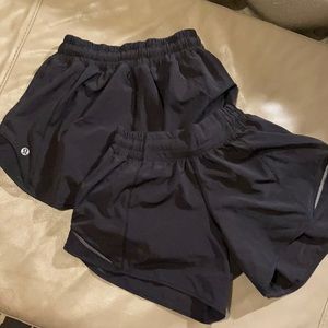 2 pair of Lululemon size 0 tall active shorts